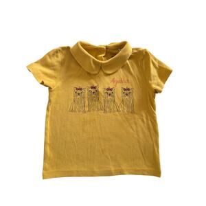 Mini Rodini Yellow Agatha Collar Top